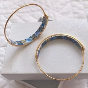Portuguese Tile Hoop Earrings